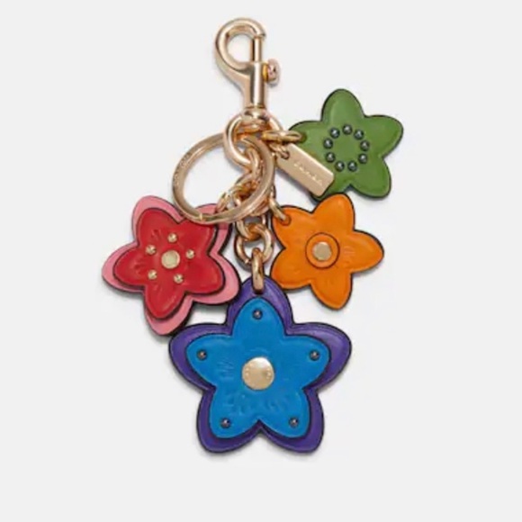 Coach Wildflower Mix Bag Charm  Multi Key Fob Ring - Picture 1 of 6